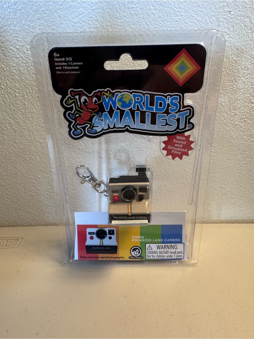 Polaroid World's Smallest Mini Camera Keychain - Black, Silver, Red